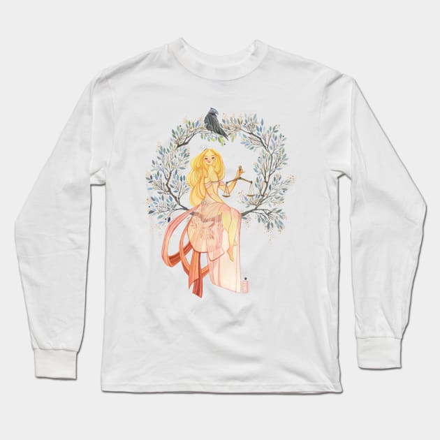 Libra Long Sleeve T-Shirt by Alina Chau